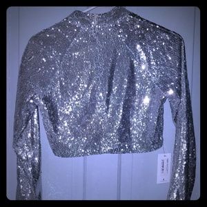 NWT Sequin Top and Velvet skirt